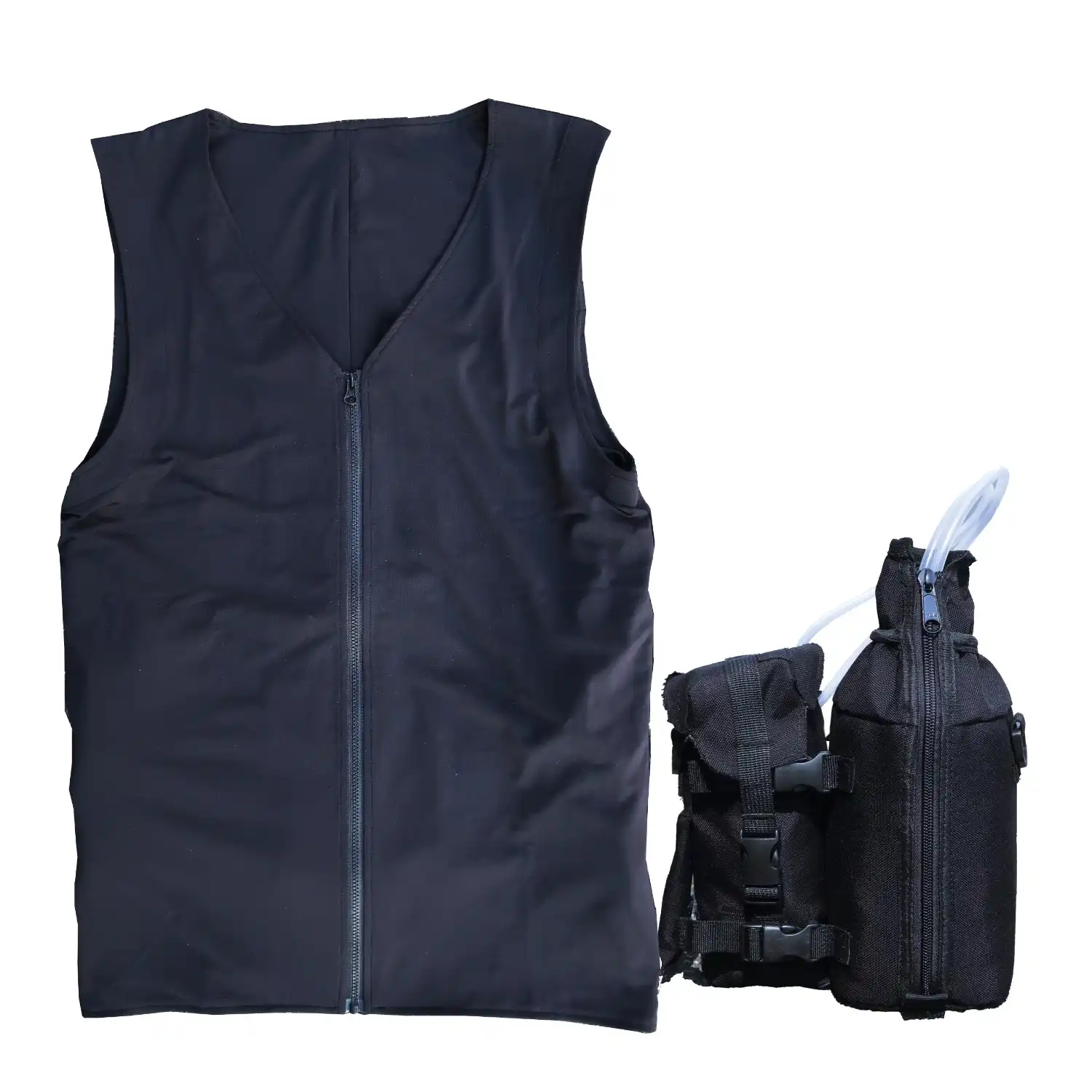 【319iEZ3R】熱中症対策人間エアコン冷却着衣ベスト型水冷服(下着)サラリーマンエアコンCoolArmor CA3 EZ3R+CS319iシステムセット【ALLBLACKS】　弱冷型水冷服エントリーモデル　保冷性、耐久性を向上した過酷な現場のための着衣EZ3R