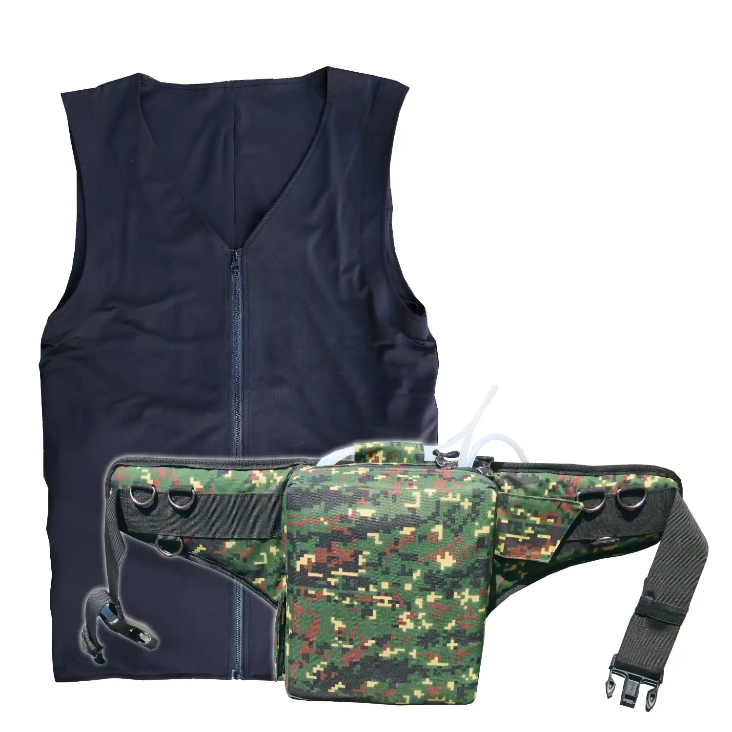 【371iEZ3R】熱中症対策人間エアコン冷却着衣ベスト型水冷服(下着)サラリーマンエアコンCoolArmor CA3 EZ3R+CS371iシステムセット　弱冷型水冷服エントリーモデル　保冷性、耐久性を向上した過酷な現場のための着衣EZ3R