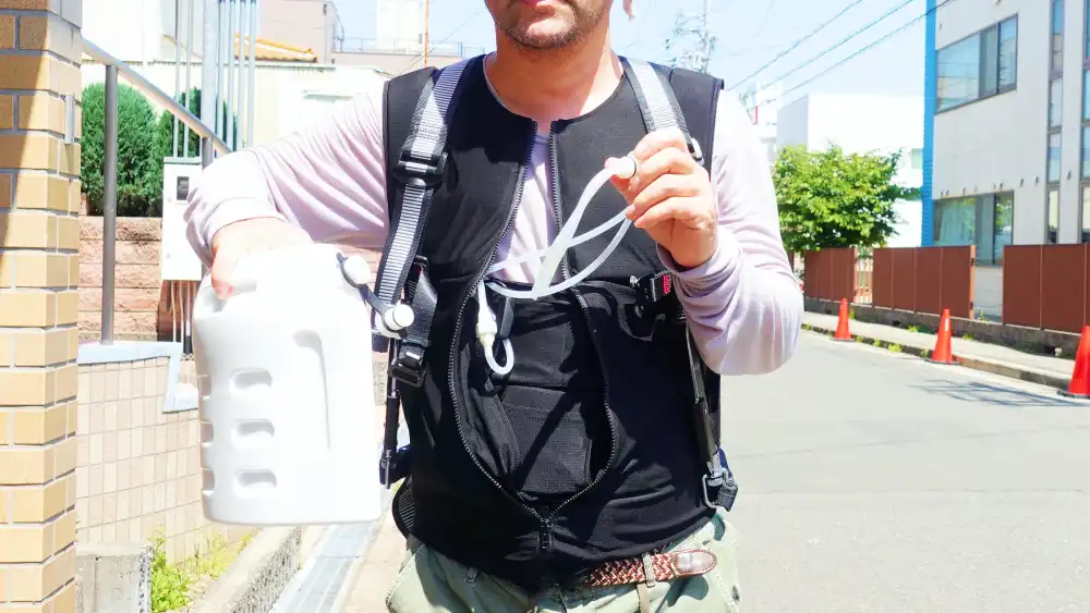 水冷服は必ずボトル交換が必要 人間エアコンK2で解決
