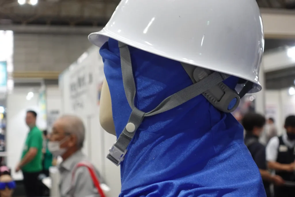 クールスマイルブース防災防犯総合展2023ヘルメットエアコン