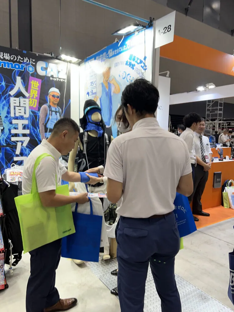 緑十字展2023でポートメッセなごや発上陸！人間エアコンK2、ヘルメットエアコンG２、人間エアコンA1紹介・体験会レポート