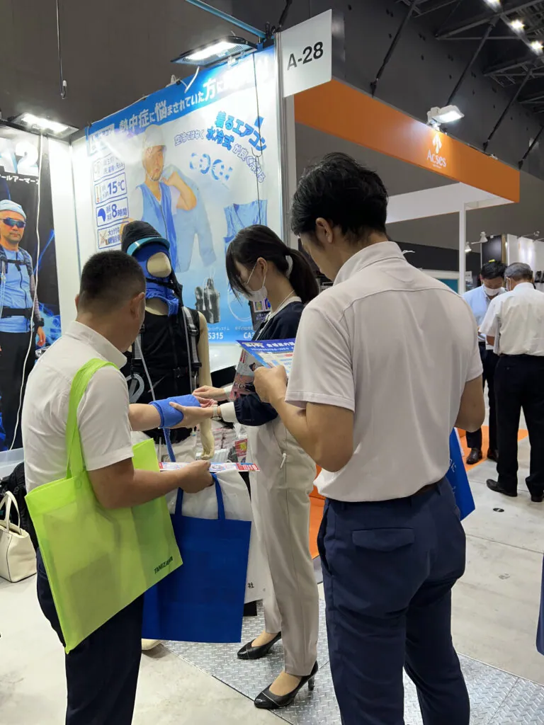 緑十字展2023でポートメッセなごや発上陸！人間エアコンK2、ヘルメットエアコンG２、人間エアコンA1紹介・体験会レポート