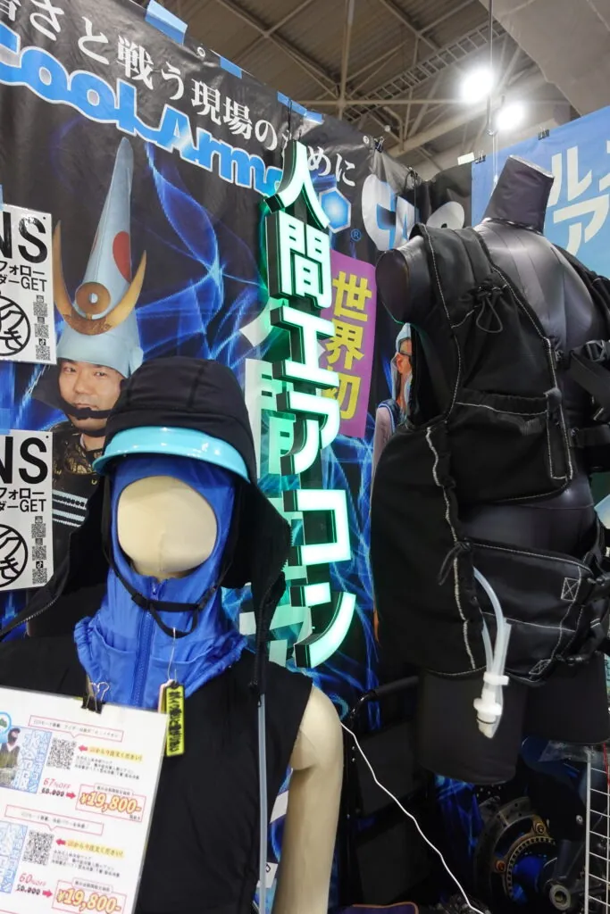 大阪モーターサイクルショー2024面水冷服人間エアコン展示レビュー