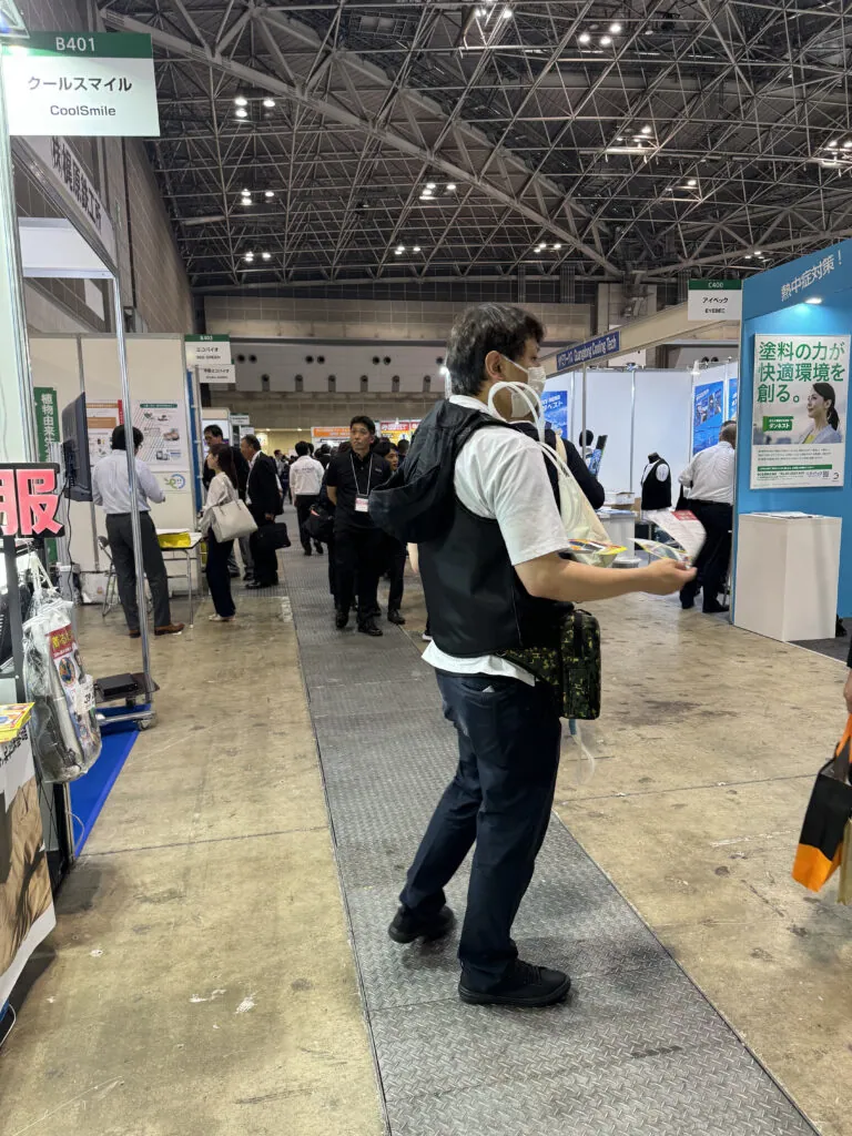 人間エアコン面水冷服A２が関東上陸！環境展・地球温暖化防止展レポート