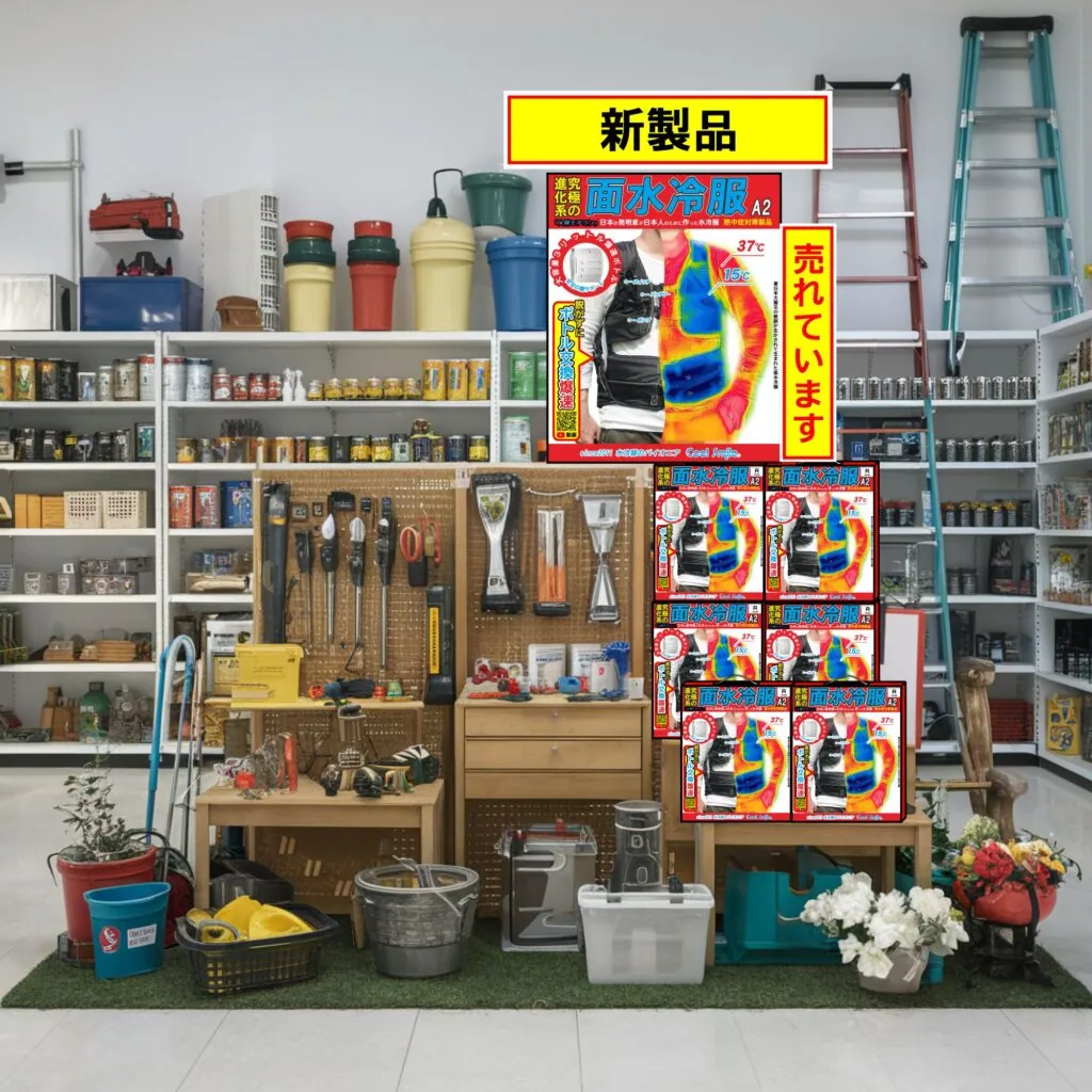 人間エアコン展示販売イメージ