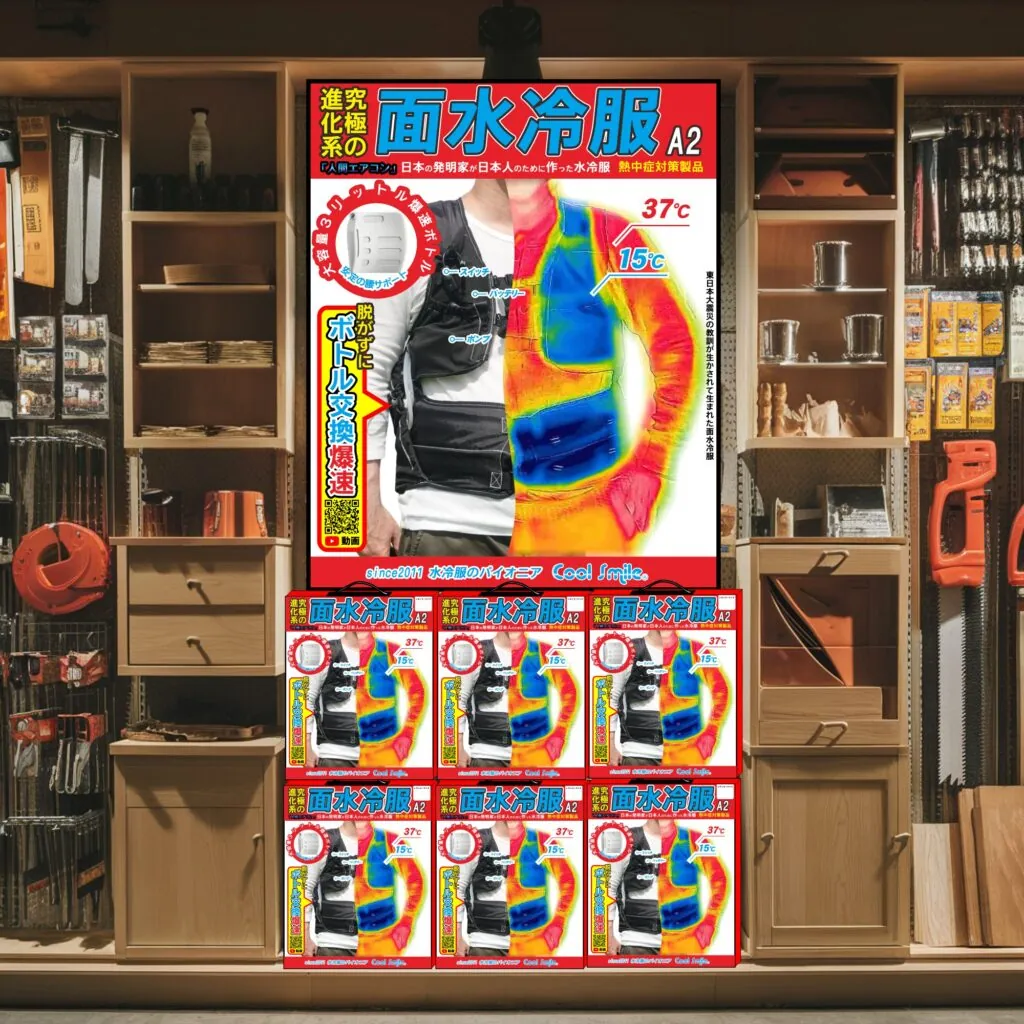 人間エアコン展示販売イメージ