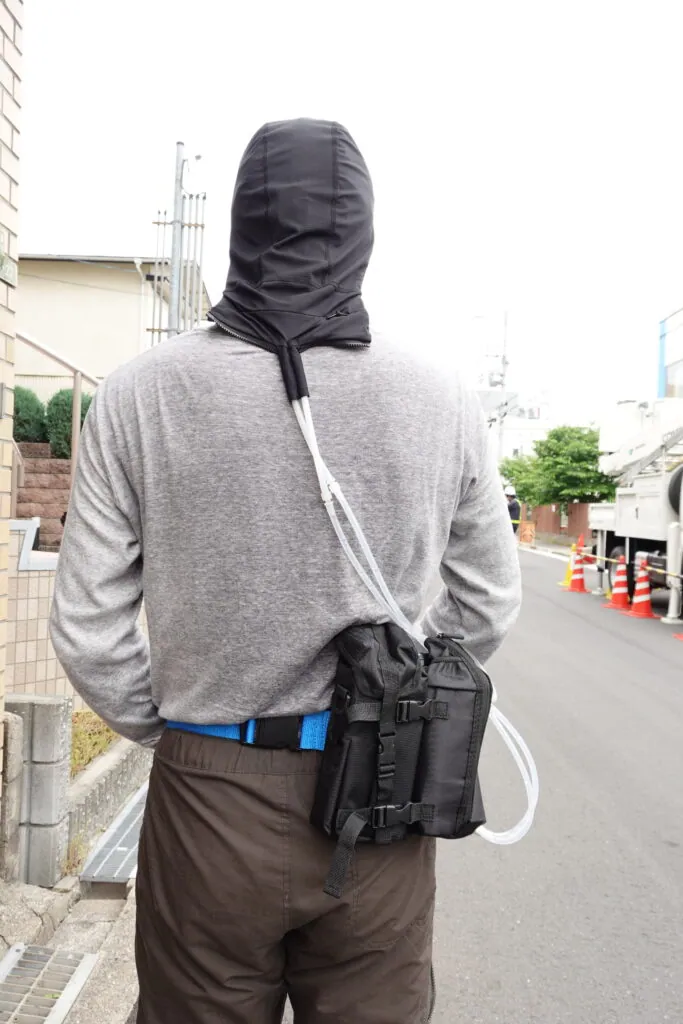 【画期的】頭部の連続冷却ヘルメットエアコンG3（フード）熱中症対策の決定版