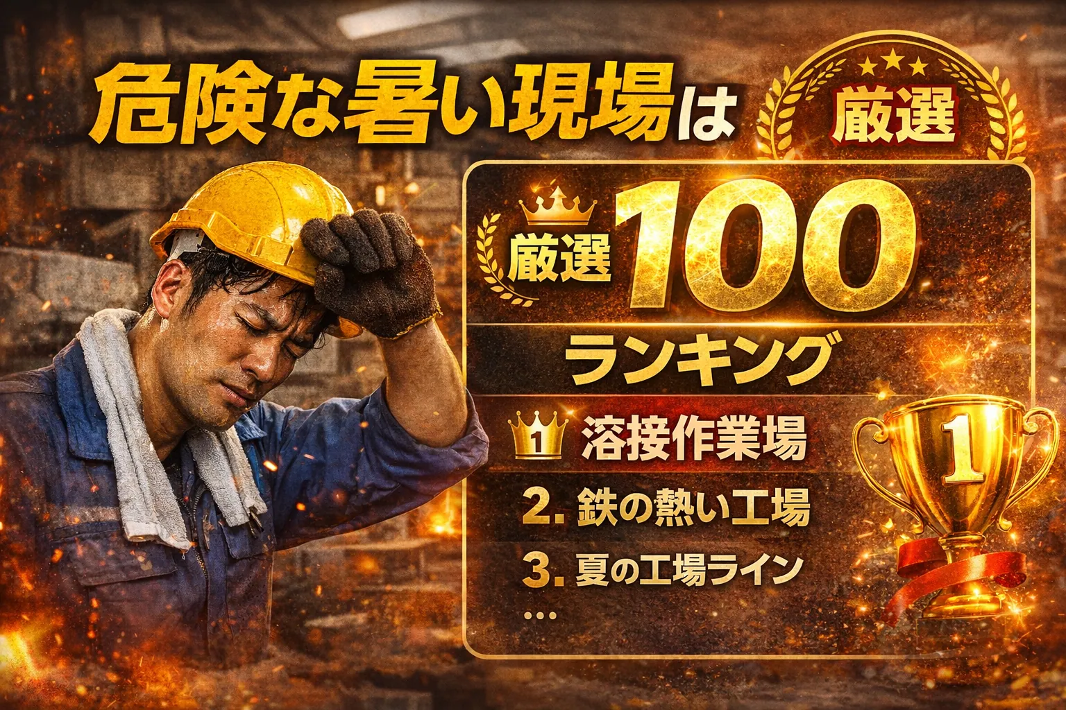 🔥 暑い現場ランキング TOP100（現場あるある順）